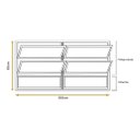Ver imagem 5 de Vitro Basculante 2 Seções de Alumínio Branco 60x200 Linha 25