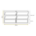 Ver imagem 4 de Vitro Basculante 2 Seções de Alumínio Branco 60x200 Linha 25