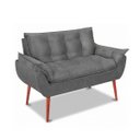 Ver imagem 2 de Namoradeira Opala Elegante para Quarto em Cinza