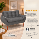 Ver imagem 7 de Namoradeira Opala Elegante para Quarto em Cinza