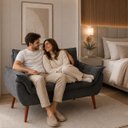Ver imagem 7 de Namoradeira Opala Elegante para Quarto em Cinza