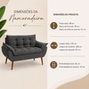Ver imagem 4 de Namoradeira Opala Elegante para Quarto em Cinza