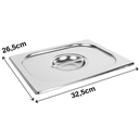Ver imagem 2 de Tampa Cuba Gastronômica Gn 1/2 Inox Haut 32x26cm Aço Inox de Alta Qualidade para Buffet