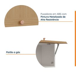 Armário Aéreo 1 Porta Basculante 60cm Arizona Cabecasa Madeiramadeira - 5
