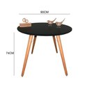 Ver imagem 2 de Mesa Jantar Pés Palitos Tampo Redondo Vidro Laqueado 90cm Preto