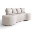 Ver imagem 2 de Sofá 3 Lugares Orgânico 210cm com Almofadas Benin Sintético Pu Cinza B03 - D’Rossi