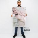 Ver imagem 2 de Quadro Decorativo em Canvas Abstrato Mármore Lux TaColado Moldura Flutuante 4,5cm Branca 90 x 60cm