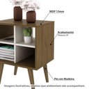 Ver imagem 2 de Mesa de Apoio Ammo com 4 Nichos - Cappuccino/Off White