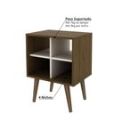 Ver imagem 3 de Mesa de Apoio Ammo com 4 Nichos - Cappuccino/Off White
