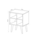 Ver imagem 4 de Mesa de Apoio Ammo com 4 Nichos - Cappuccino/Off White