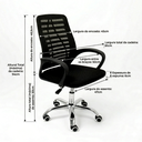 Ver imagem 4 de Kit 2 Cadeiras Escritório Ergonômicas E-1078 com Sistema Relax e Laudo Nr17 Preto