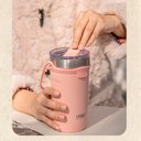 Ver imagem 4 de Copo Térmico Aço Inoxidável Vácuo Alway Rosa Tyeso 550ml
