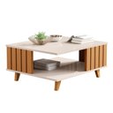 Ver imagem 2 de Mesa de Centro Jb Acai Apoio Mesinha de Centro Decorativa Pérola/Nature