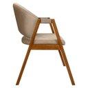 Ver imagem 2 de Kit 4 Cadeiras de Jantar Madeira Maciça Amêndoa Ravena Estofada Suede Bege Ccs