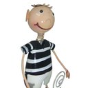 Ver imagem 1 de Boneco Futebol Time Preto e Branco Metal Torcedor (bon-p-13)