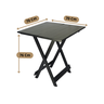 Mesa Dobrável 70x70 Retrátil De Madeira Preto - 2