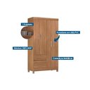 Ver imagem 2 de Guarda Roupa Solteiro 4PORTAS 2GAVS Lotus Off White Demóbile