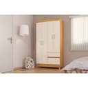 Ver imagem 1 de Guarda Roupa Solteiro 4PORTAS 2GAVS Lotus Off White Demóbile