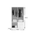 Ver imagem 3 de Guarda Roupa Solteiro 4PORTAS 2GAVS Lotus Off White Demóbile