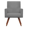 Ver imagem 1 de Poltrona Decorativa Nina Sala e Escritório Suede Cinza