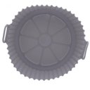 Ver imagem 4 de Forma Redonda de Silicone para Air Fryer Cinza 19cm Lyor Assadeira Cozinha Bolos Antiaderente Reutil