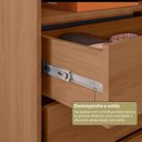 Ver imagem 4 de Guarda-Roupas Closet Modulado Roupeiro de Canto L sem Portas 6 Gavetas Sapateira Versatille Yescasa