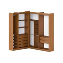 Ver imagem 2 de Guarda-Roupas Closet Modulado Roupeiro de Canto L sem Portas 6 Gavetas Sapateira Versatille Yescasa