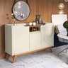 Aparador Buffet Anitta 03 Portas:offwhite/freijo - 2