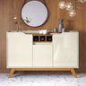 Aparador Buffet Anitta 03 Portas:offwhite/freijo - 1