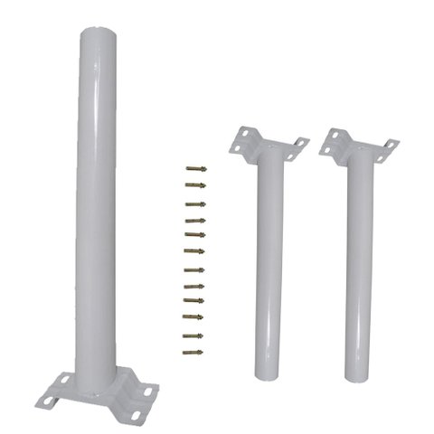 Suporte Barra para Luminária Solar Parede 3 Un Poste Rua Iluminaçao Quintal Jardins