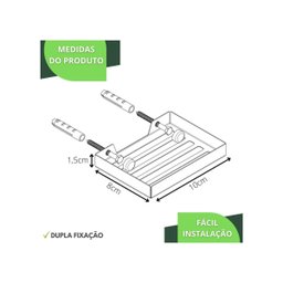 Kit de Acessórios para Banheiro Preto Fosco 6 Peças Fs - 7