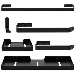 Kit de Acessórios para Banheiro Preto Fosco 6 Peças Fs - 1
