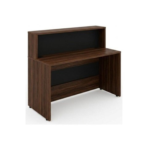 Balcão de Atendimento 1.35x1,13x0,60m - s/ Gavetas - Workstart - Marsala/Preto - 63083