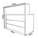 Ver imagem 2 de Balcão de Atendimento 1.35x1,13x0,60m - S/ Gavetas - WORKSTART - MARSALA/PRETO - 63083