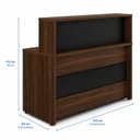 Ver imagem 7 de Balcão de Atendimento 1.35x1,13x0,60m - s/ Gavetas - Workstart - Marsala/Preto - 63083