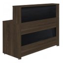 Ver imagem 3 de Balcão de Atendimento 1.35x1,13x0,60m - S/ Gavetas - WORKSTART - MARSALA/PRETO - 63083