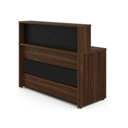 Ver imagem 2 de Balcão de Atendimento 1.35x1,13x0,60m - s/ Gavetas - Workstart - Marsala/Preto - 63083