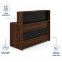 Ver mais imagens de Balcão de Atendimento 1.35x1,13x0,60m - s/ Gavetas - Workstart - Marsala/Preto - 63083
