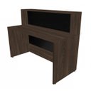 Ver imagem 1 de Balcão de Atendimento 1.35x1,13x0,60m - S/ Gavetas - WORKSTART - MARSALA/PRETO - 63083