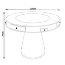 Ver imagem 4 de Mesa de Jogos Carteado 4 Lugares Bellagio com Gavetas e Tampo Reversível Base Cone com Tecido Capucc