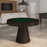 Mesa de Jogos Carteado 4 Lugares Bellagio com Gavetas e Tampo Reversível Base Cone com Tecido Capucc - 1