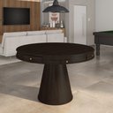 Ver imagem 6 de Mesa de Jogos Carteado 4 Lugares Bellagio com Gavetas e Tampo Reversível Base Cone com Tecido Capucc