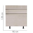 Ver imagem 2 de Cabeceira Estofada Argentina 90cm Solteiro para Cama Colchão Box Quarto Corino Bege - Aurora Line