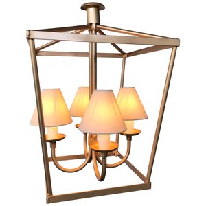 Pendente Rústico Dourado De Ferro Com Cúpulas de Algodão Libertas Rosas Artesanato Lampião Com Cúpul