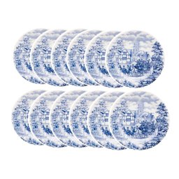 Prato de Sobremesa Cerâmica 18cm Donna Cena Inglesa 12 Unidades – Biona - 1