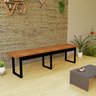 Banco 160cm Estilo Industrial em Mdf e Ferro para Sala de Jantar ou Varanda:nature - 1