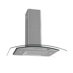 Coifa Fogatti de Parede Clean Vidro Curvo Kromanox 75cm - 1