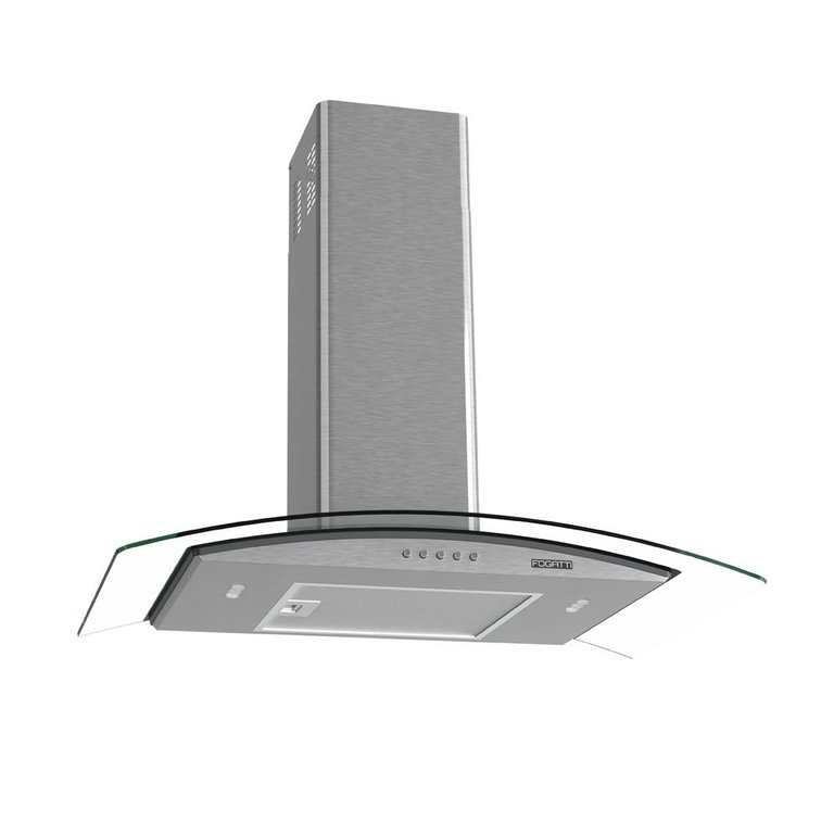 Coifa Fogatti de Parede Clean Vidro Curvo Kromanox 75cm Coifa Fogatti de Parede Clean Vidro Curvo Kromanox 75cm