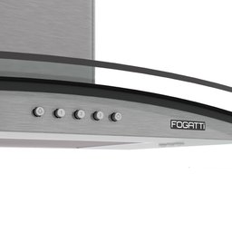 Coifa Fogatti de Parede Clean Vidro Curvo Kromanox 75cm - 6