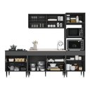 Ver imagem 5 de Armário Cozinha Modulada Completa com Pia Inclusa 251,5cm Milano Multimóveis MCR2472 Grafite/Creme
